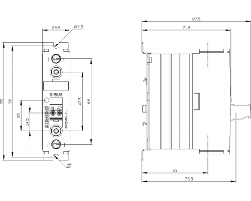 3RF2310-1BA26 1-фазный полупроводниковый контактор 3RF23