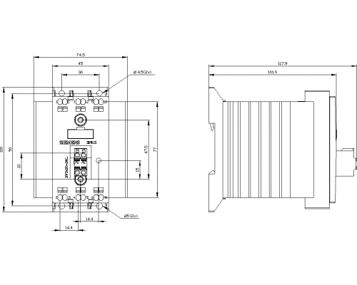3RF2420-2AC55 3-фазный полупроводниковый контактор 3RF24