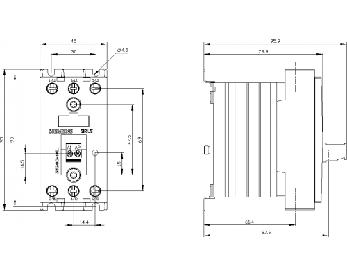 3RF2410-1AB35 3-фазный полупроводниковый контактор 3RF24