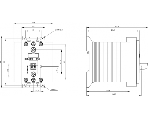 3RF2420-1AC35 3-фазный полупроводниковый контактор 3RF24