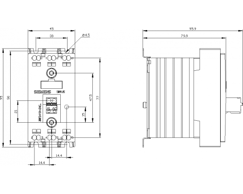 3RF2410-2AC55 3-фазный полупроводниковый контактор 3RF24