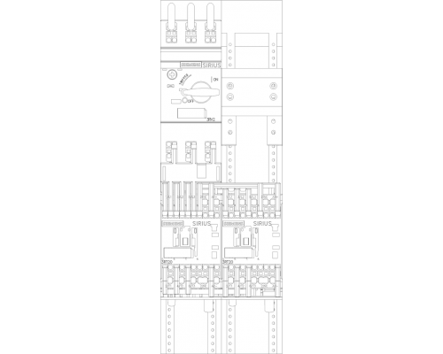 3RA2210-0FH15-2BB4 3RA22 для монтажа на адптер сборных шин с межосевым расстоянием 60 мм