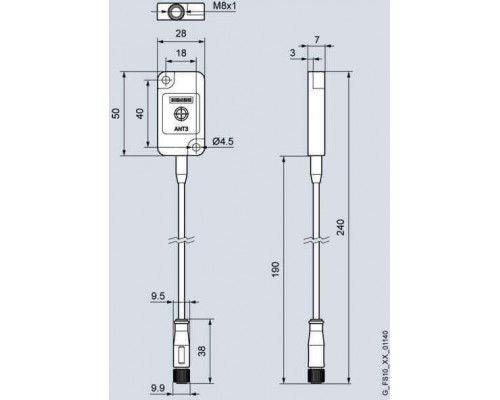 6GT2398-1CD40-0AX0 ANT 3 для RF250R, RF350R и RF350M