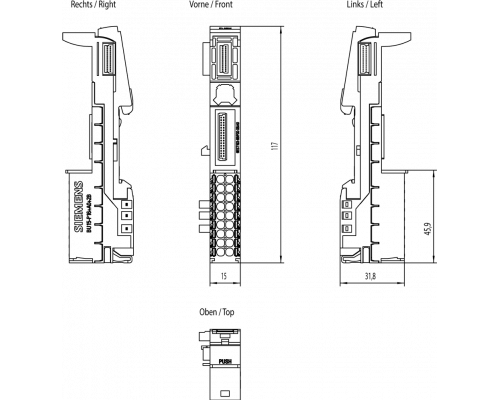 6ES7193-6BP00-0BA0 Базовый блок