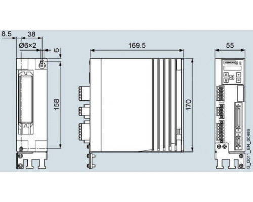 6SL3210-5FB10-4UA1 Базовый сервопреобразователь SINAMICS V90