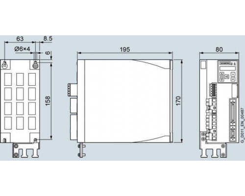6SL3210-5FB10-8UA0 Базовый сервопреобразователь SINAMICS V90