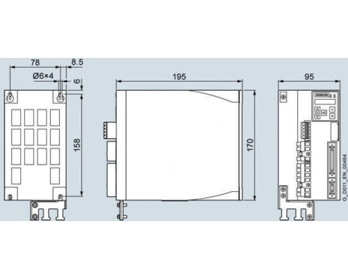6SL3210-5FB11-5UA0 Базовый сервопреобразователь SINAMICS V90