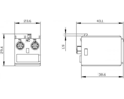 Вспомогательный контактор Siemens 3RH2911-1AA01