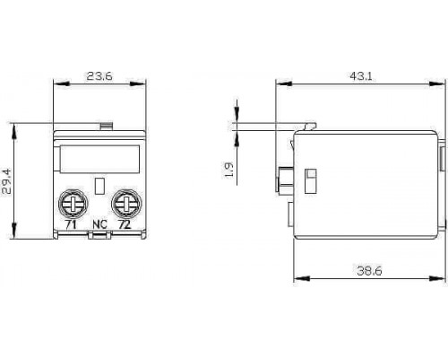 Вспомогательный контактор Siemens 3RH2911-1BA01
