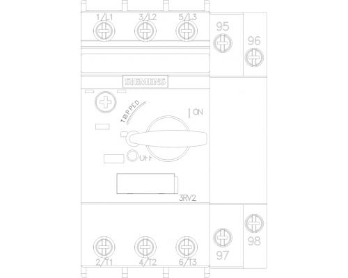 3RV2111-1FA10 Для защиты электродвигателей с функцией реле перегрузки