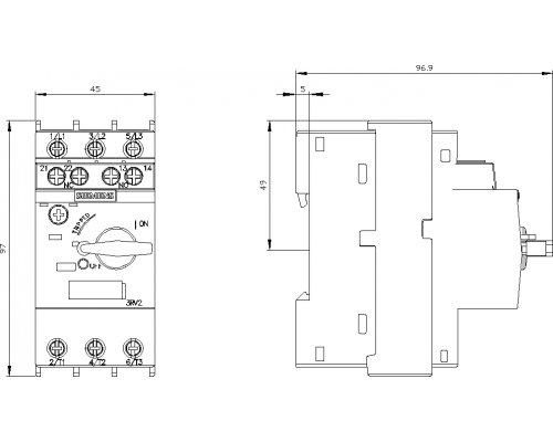 3RV2411-0BA15 Для защиты трансформаторов