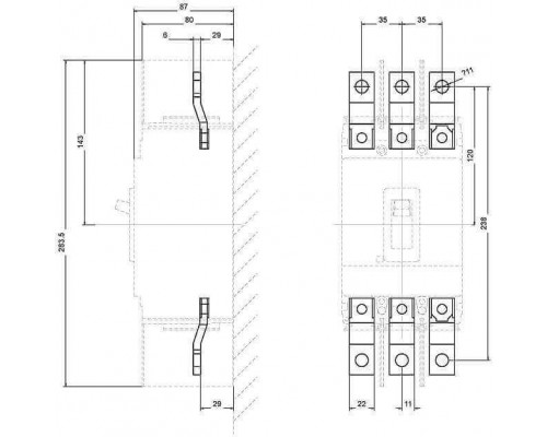 3VL9300-4EC30 Фронтальные соединительные шины
