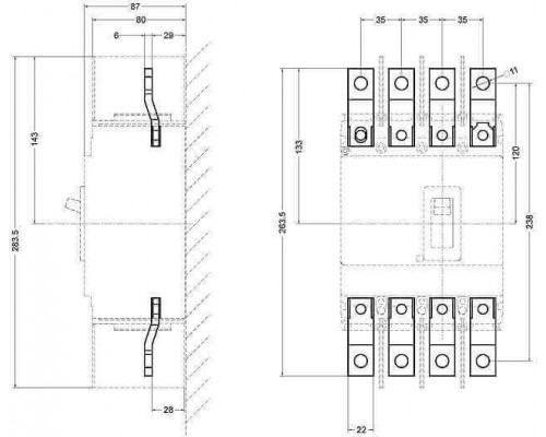 3VL9300-4EC40 Фронтальные соединительные шины