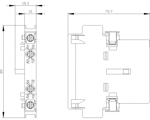 Вспомогательные контакты Siemens 3RH1921-1DA11