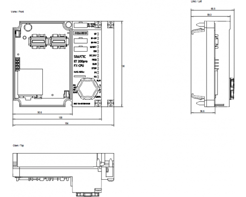6ES7154-8FX00-0AB0 Интерфейсный модуль IM 154-8 F PN/DP CPU
