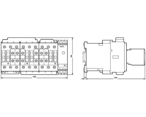3RA1425-8XC21-1BB4 Комбинации контакторов SIRIUS