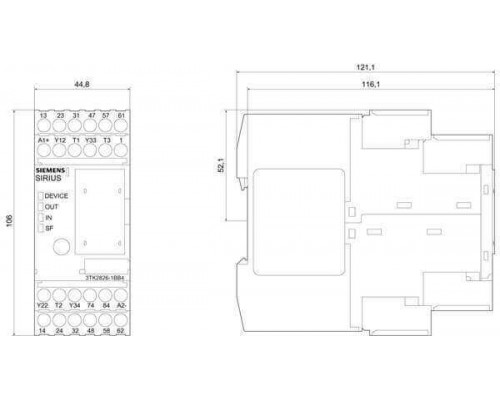 Реле безопасности Siemens 3TK2826-1BB41