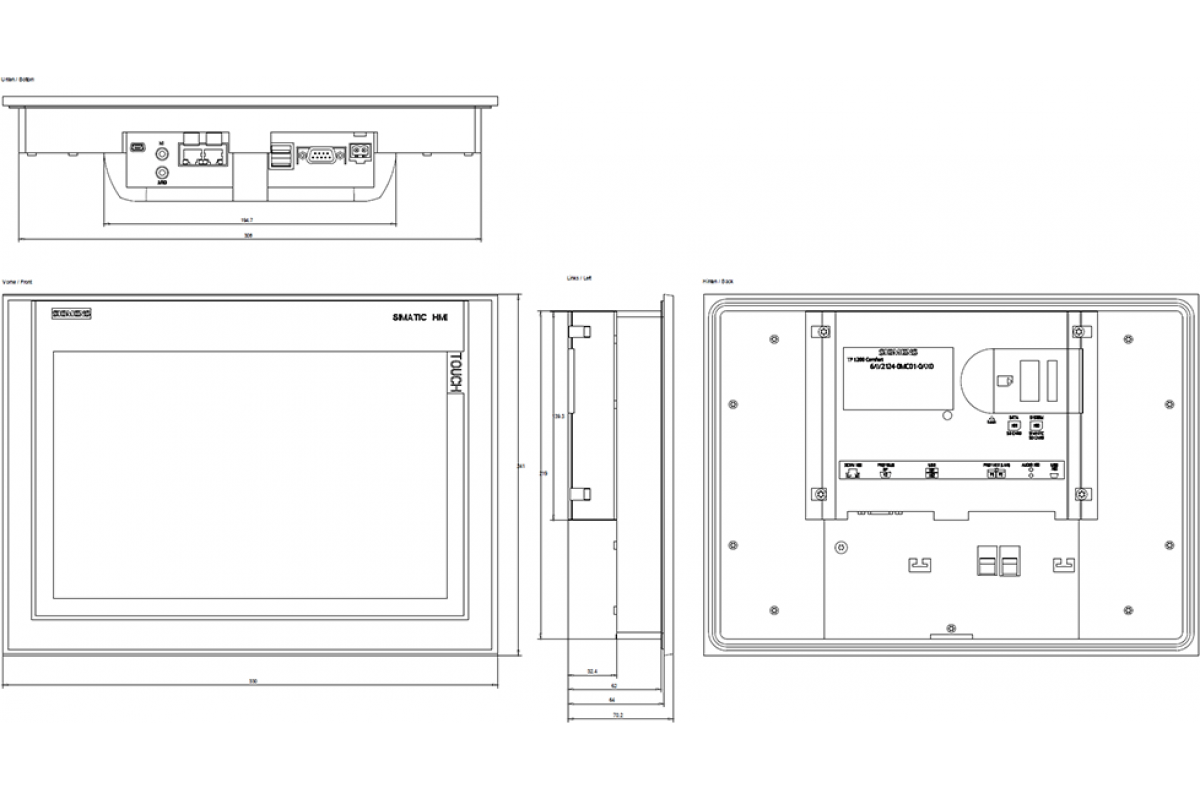 SIEMENS SIMATIC HMI TP1200 Comfort. 6AV2124-0MC01-0AX0 SD CARD 2GB