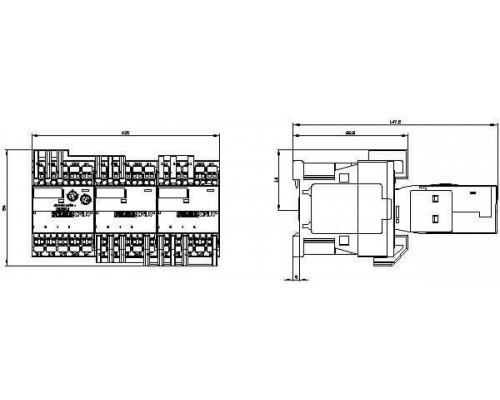 3RA2416-8XF31-2BB4 Контакторные сборки для пуска асинхронных двигателей переключением со звезды на треугольник SIRIUS 3RA24