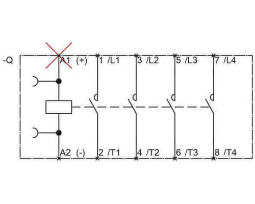 3RT1316-1BB40 Контактор 3RT13, 4-х полюсные (4 S), для коммутации оммической нагрузки (AC-1)