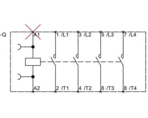 3RT1317-1AB00 Контактор 3RT13, 4-х полюсные (4 S), для коммутации оммической нагрузки (AC-1)