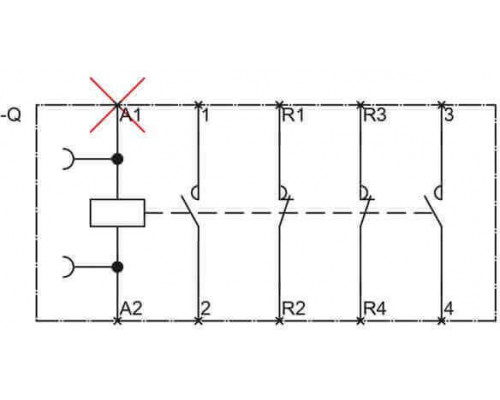 3RT1516-2AN20 Контактор 3RT15, 4-х полюсные (2З+2Р), для коммутации двигателей 4…18,5кВт