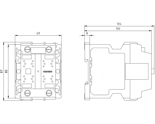 3TC4417-0BG2 Контактор для коммутации постоянного тока, 1-о и 2-х полюсные, 32 ... 400 A