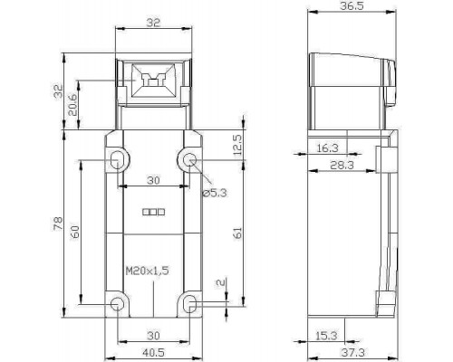 3SE5112-3QV10 Корпус шириной 40 мм согласно EN 50041