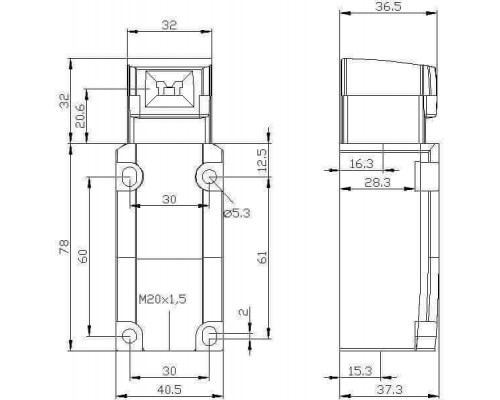 3SE5112-0QV10-1AA7 Корпус шириной 40 мм согласно EN 50041