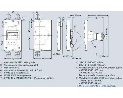 3RV1913-1DA00 Корпуса и передние пластины