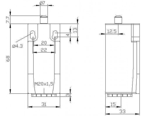 3SE5232-0HC05-1AB3 Корпуса шириной 31 мм в соответствии с EN 50047