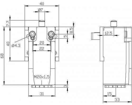 3SE5232-0HC05-1AB4 Корпуса шириной 31 мм в соответствии с EN 50047