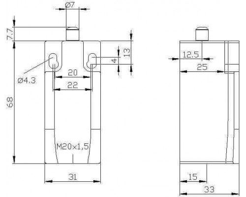3SE5232-0CC05-1CA0 Корпуса шириной 31 мм в соответствии с EN 50047