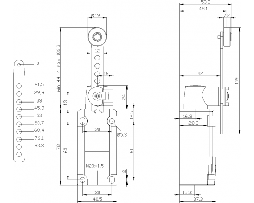 3SE5112-0BH60 Корпуса шириной 40 мм в соответствии с EN 50041