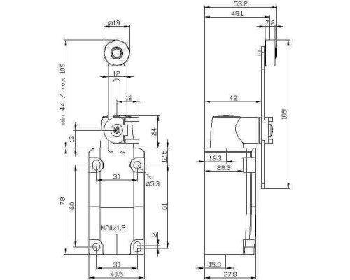 3SE5132-0CJ50 Корпуса шириной 40 мм в соотв. с EN 50041