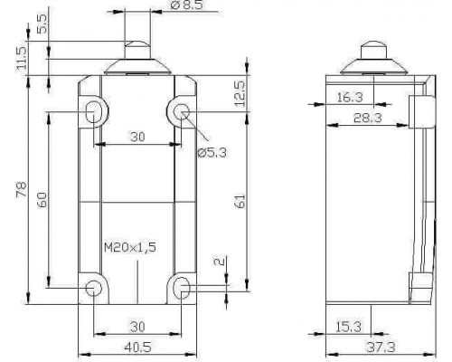3SE5112-0BB01 Корпуса шириной 40 мм в соответствии с EN 50041