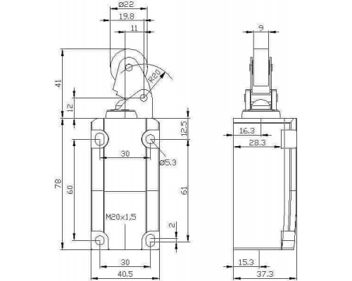 3SE5112-0BE01 Корпуса шириной 40 мм в соответствии с EN 50041