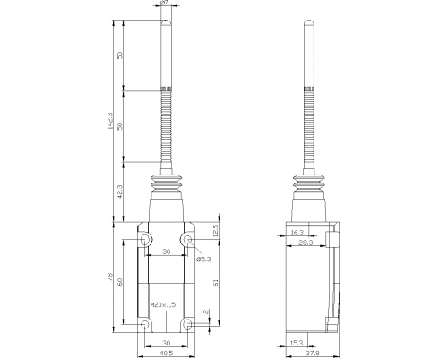 3SE5132-0CR01 Корпуса шириной 40 мм в соотв. с EN 50041