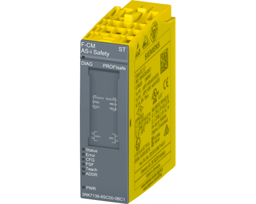 3RK7136-6SC00-0BC1 Коммуникационный модуль безопасности F-CM AS-i Safety ST для ET 200SP