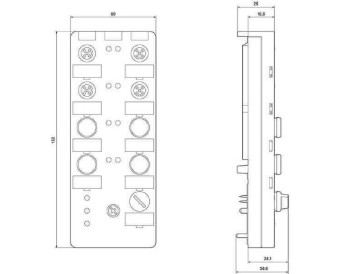 3RK2200-0CQ00-0AA3 Модуль дискретного ввода/вывода К60 с IP67