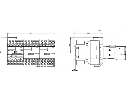 3RA2416-8XE31-2BB4 Контакторные сборки для пуска асинхронных двигателей переключением со звезды на треугольник SIRIUS 3RA24