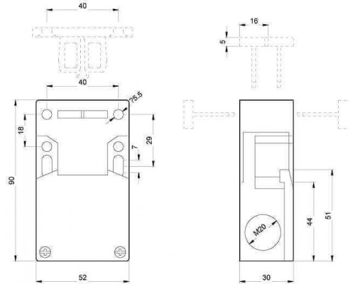 3SE2243-0XX Пластиковый корпус, 50 мм
