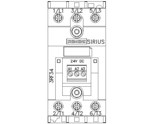 3RF3403-1BD24 Полупроводниковые 3-фазные реверсивные контакторы SIRIUS 3RF34