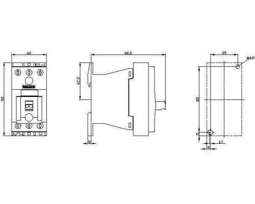 3RF3405-1BB24 Полупроводниковый 3-фазный контактор SIRIUS 3RF34