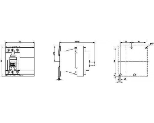3RF3410-1BD04 Полупроводниковые 3-фазные реверсивные контакторы SIRIUS 3RF34