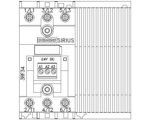 3RF3410-1BD04 Полупроводниковые 3-фазные реверсивные контакторы SIRIUS 3RF34