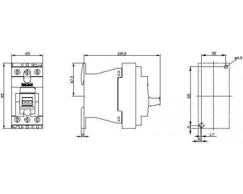 3RF3405-1BD24 Полупроводниковые 3-фазные реверсивные контакторы SIRIUS 3RF34