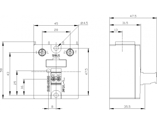3RF2050-1AA24 Твердотельное реле Siemens