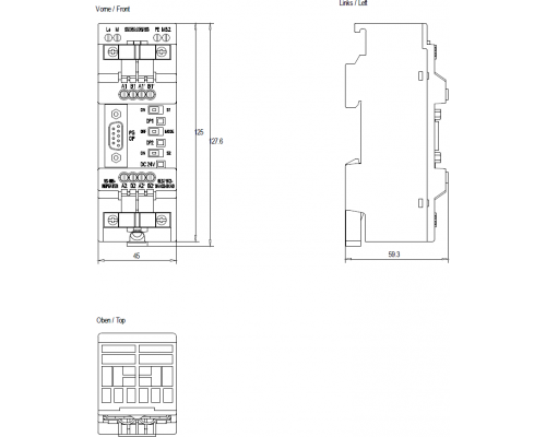 6ES7972-0AA02-0XA0 Повторитель RS 485 для PROFIBUS