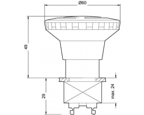 3SB3500-1AA20 Приводы - АВАРИЙНАЯ ОСТАНОВКА грибовидные кнопки